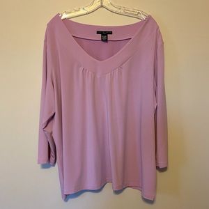 Apostrophe 3/4 Sleeve Blouse in Lilac